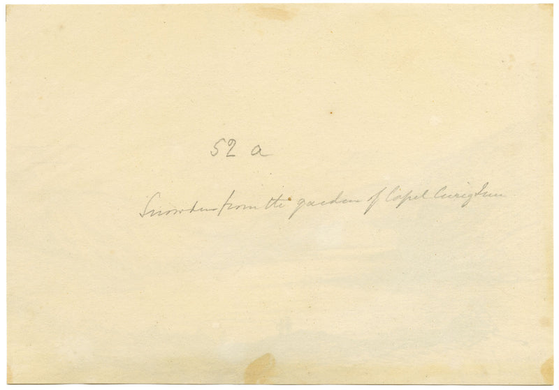 Charlotte Price, Snowdon from Capel Curig Inn, Wales – 1840s pen & ink drawing