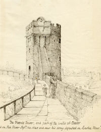 Charlotte Price, Phoenix Tower, Chester City Walls – 1840s pen & ink drawing