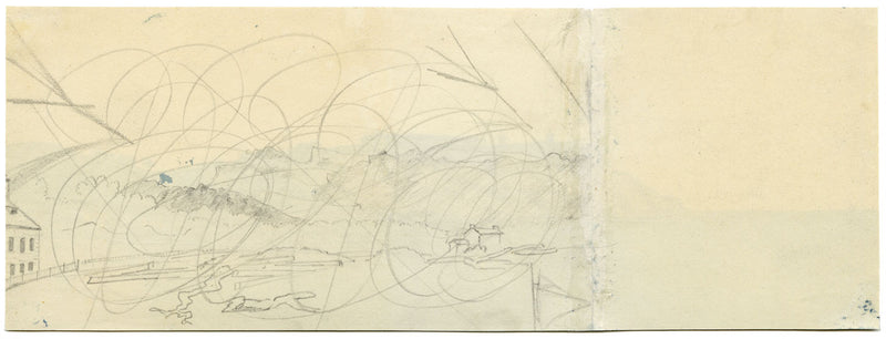 E. Woodville Ricketts, Fari di Havre da Pierhead, Francia – acquerello del 1831