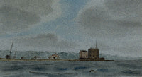 E. Woodville Ricketts, Calshot Castle, Hampshire – 1831 watercolour painting