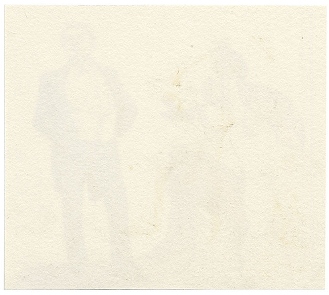 Pareja de la alta sociedad en traje de gala – Pintura original en acuarela de la década de 1880