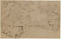 Entrance to Hastings from Old London Road – Original 1836 pen & ink drawing