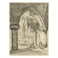 Winyfrede Margaret Challis, St Mark's Basilica, Venice – C19th graphite drawing