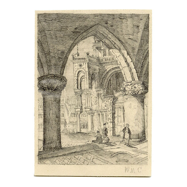 Winyfrede Margaret Challis, St Mark's Basilica, Venice – C19th graphite drawing
