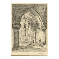 Winyfrede Margaret Challis, St Mark's Basilica, Venice – C19th graphite drawing