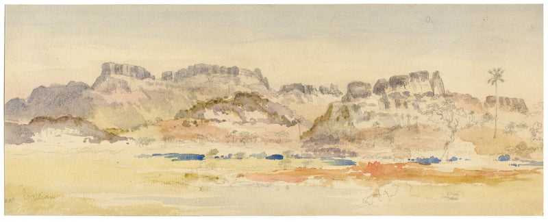 A.H. Walker, Malabar Coast of Kerala, India – Original 1873 watercolour painting