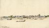 A.H. Walker, Fisherman's Village on the Hooghly India –1873 watercolour painting