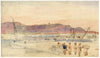 A.H. Walker, Ataka Mountains, Suez Port, Egypt – 1873 watercolour painting