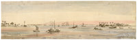 A.H. Walker, Diamond Harbour, Hooghly River, India – 1873 watercolour painting