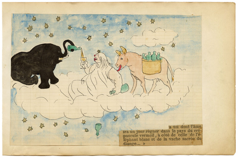 Edouard T. Vieux, Regina Vittoria Imperatrice d'India, cartone animato – disegno del 1890 circa