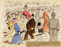 Edouard T. Vieux, Crowds at Visit of French Fleet to Portsmouth 1891 – drawing