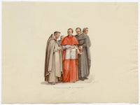 Giosuè Meli, Cardinal in Mozzetta & Mantelletta, Rome – c.1840 watercolour