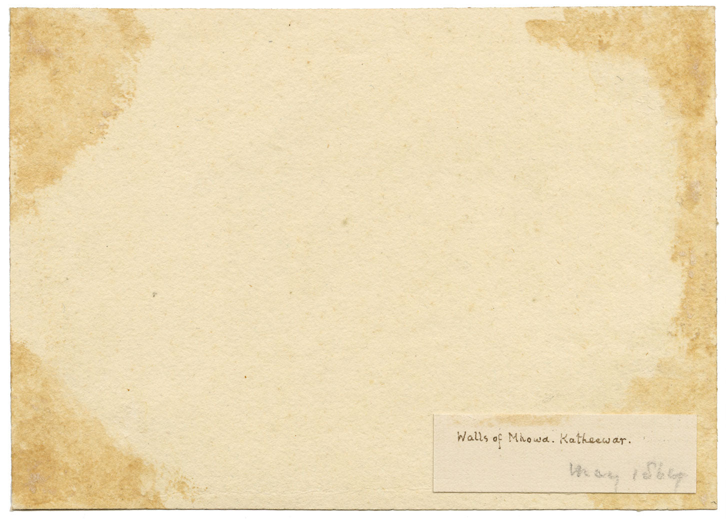 Sir James Peile, Walls of Mhowa, Kathiawar, Gujarat, India – 1864 painting