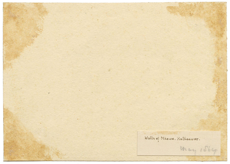 Sir James Peile, Walls of Mhowa, Kathiawar, Gujarat, India – 1864 painting