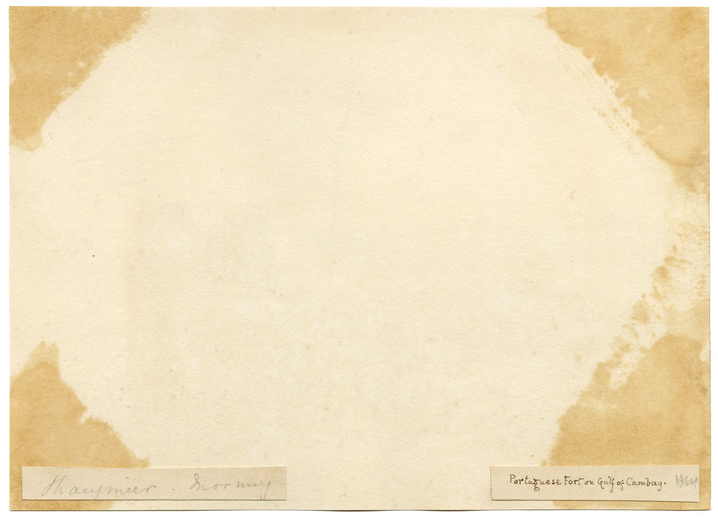 Sir James Peile, Forte portoghese, Golfo di Cambay, Gujarat, India – dipinto del 1864