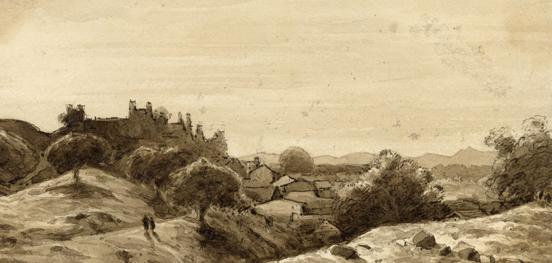 Sir James Peile, Morchund Village, Gogo, Gujarat, India – 1863 painting