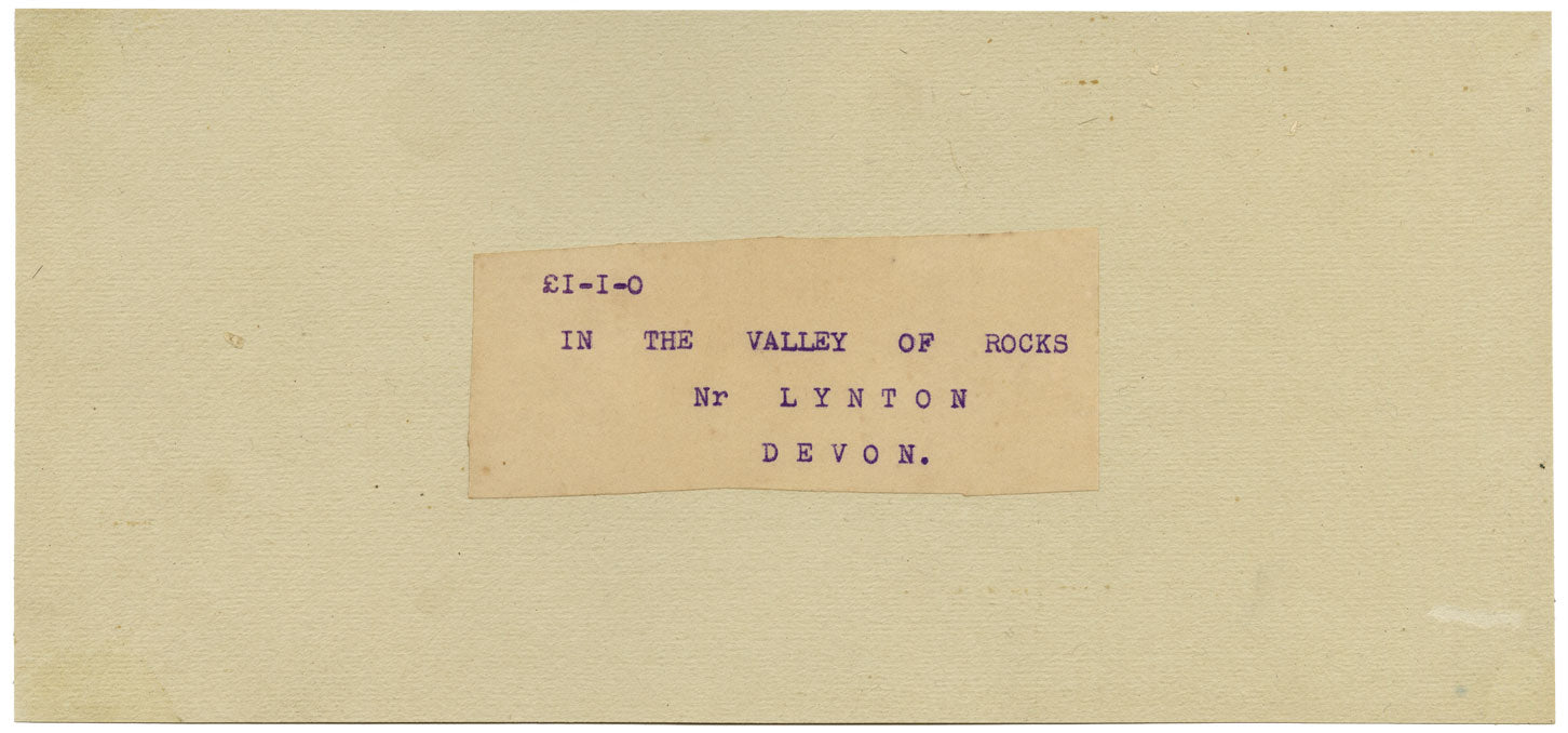 Abraham Hulk Jnr, Valley of Rocks near Lynton, Devon – early C20th watercolour