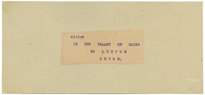 Abraham Hulk Jnr, Valley of Rocks near Lynton, Devon – early C20th watercolour