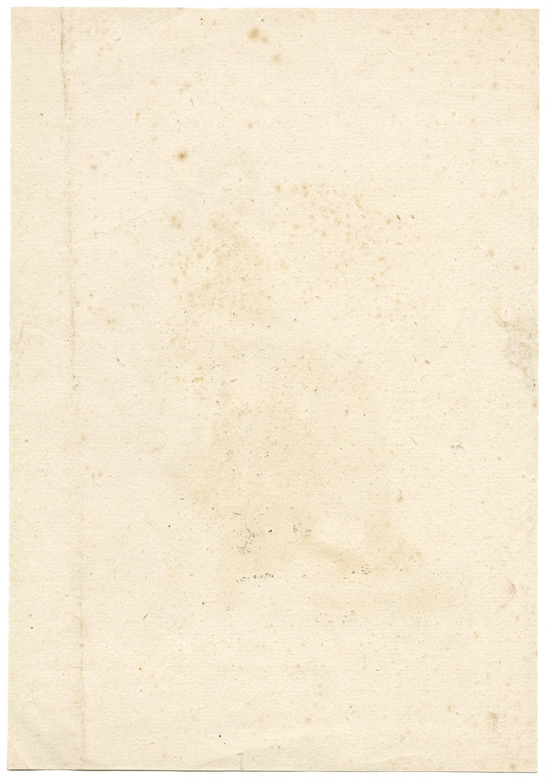 Demosthenes Statue, Greek Statesman & Orator – 18th-century engraving print