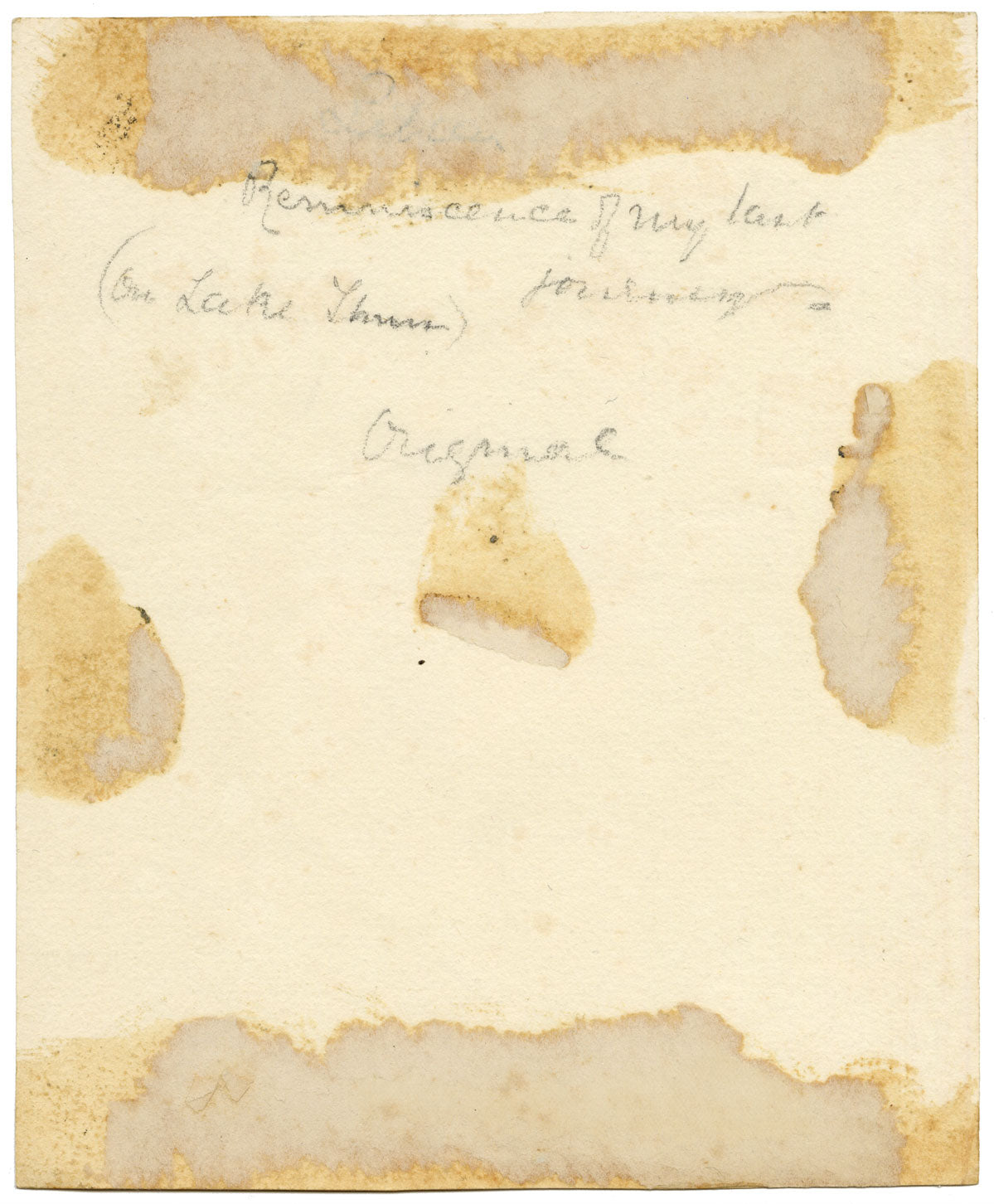 LS, Capanna sul lago di Thun, Svizzera – acquerello di fine Ottocento