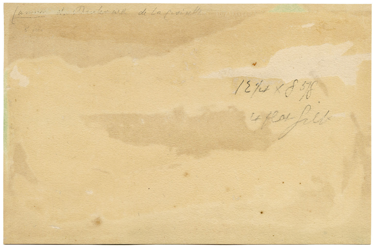 Cannes dalla baia, Costa Azzurra – Acquerello originale del XIX secolo