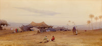 Robert Murdoch Wright, Bedouin Encampment Valley of the Nile Egypt–1900 painting