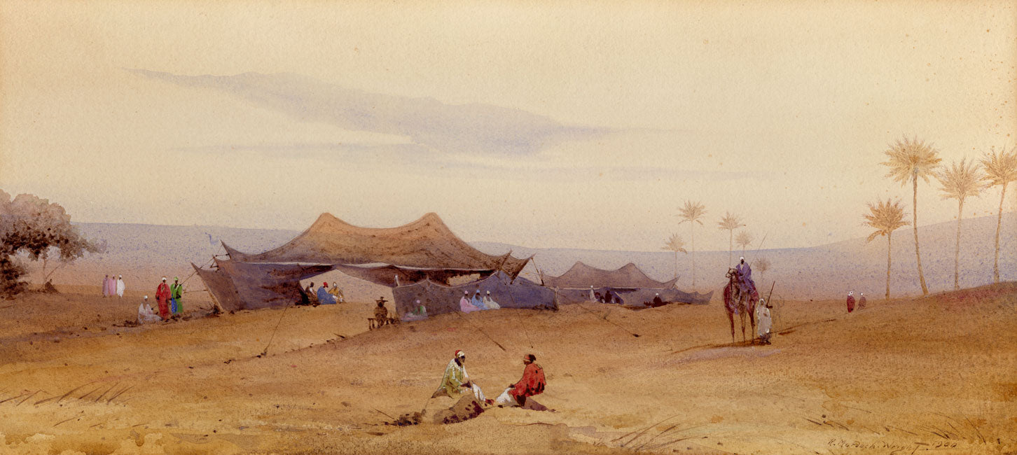Robert Murdoch Wright, Bedouin Encampment Valley of the Nile Egypt–1900 painting