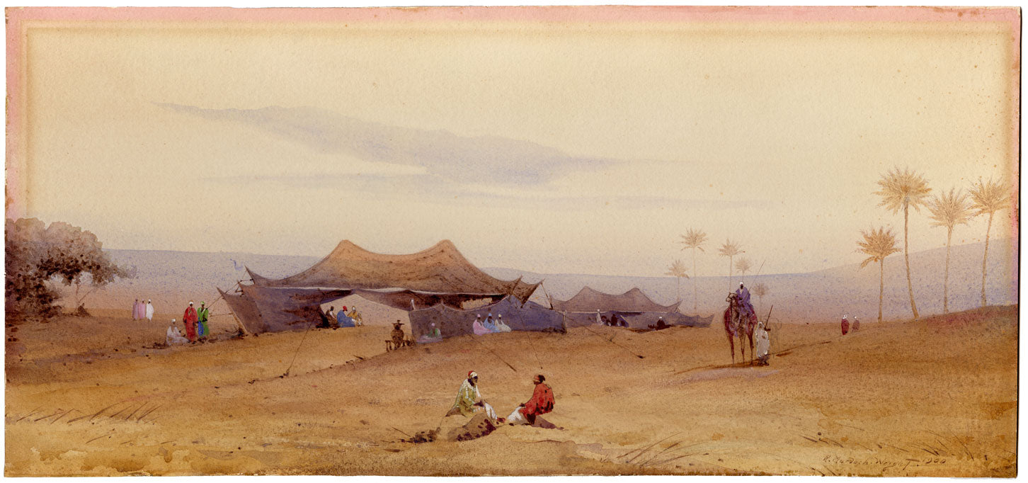Robert Murdoch Wright, Accampamento beduino nella valle del Nilo, Egitto – dipinto del 1900