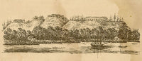 Bungalows along Karnaphuli River, Chittagong, Bengal – c.1840s wood engraving