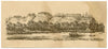 Bungalows along Karnaphuli River, Chittagong, Bengal – c.1840s wood engraving