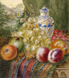 Still Life with Ginger Jar & Fruit – late 19th-century watercolour painting