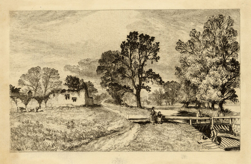 Alfred Dawson, Godstow Lock & Nunnery, Oxford –late 19th-century engraving print