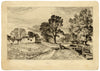 Alfred Dawson, Godstow Lock & Nunnery, Oxford –late 19th-century engraving print