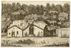 The Hon. Booth Grey, Thatched Cottage with Chickens – late 18th-century etching