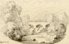 Charlotte Price, Bridge over the Llugwy, Capel Curig, Wales – 1840s ink drawing