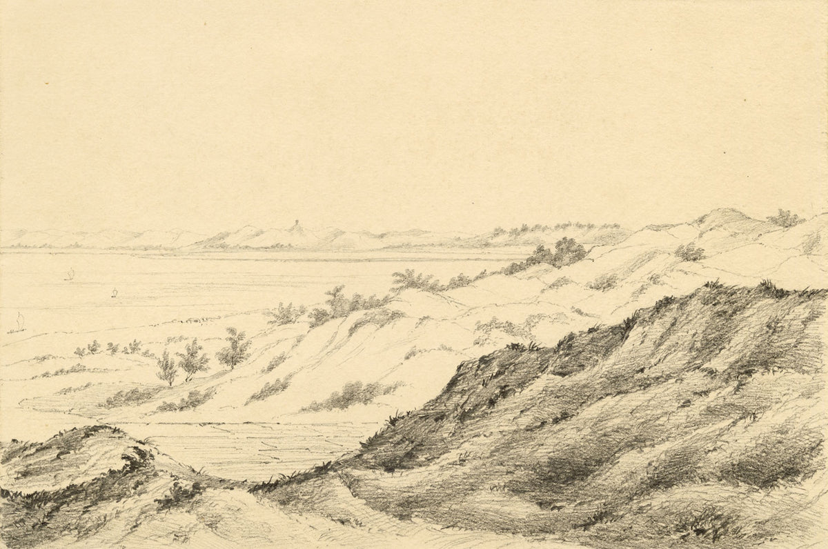Jane Hester Ricketts, Chittagong Hills from the Flagstaff, Bengal – 1846 drawing