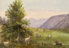 Keswick Sketching Club, Grazing Sheep, Lake District –1870s watercolour painting