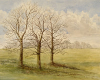 Keswick Sketching Club, Winter Trees – Original 1870s watercolour painting