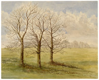 Keswick Sketching Club, Alberi invernali – Acquerello originale del 1870