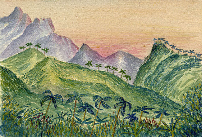 Cmdr Alfred M. Causton RN, Fiji Island, South Pacific –1873 watercolour painting