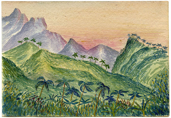 Cmdr Alfred M. Causton RN, Fiji Island, South Pacific –1873 watercolour painting