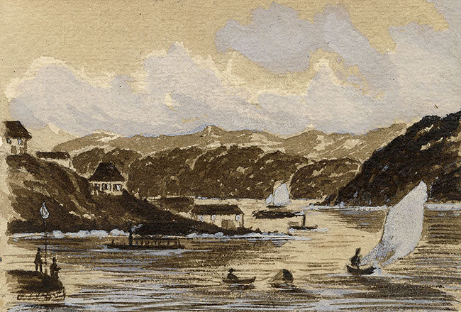 Cmdr Alfred M. Causton RN, Darling Point, Sydney, Australia – 1873 watercolour