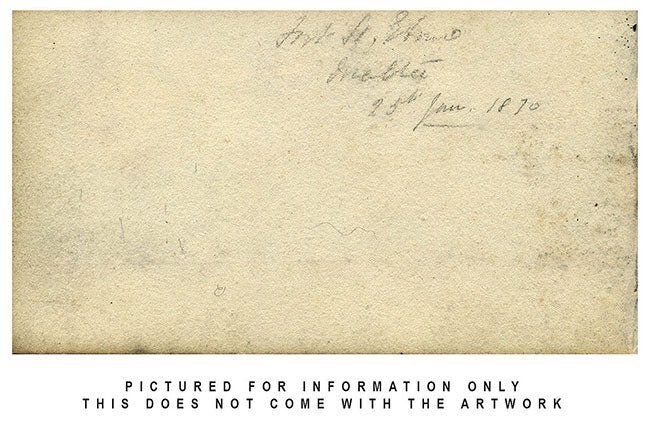 Cmdr Alfred M. Causton RN, Fort Saint Elmo, Malta – 1870 watercolour painting