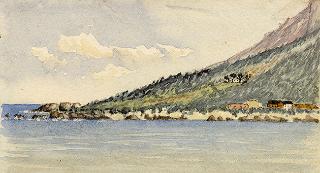 Cmdr Alfred Causton RN, Simon's Bay, Cape of Good Hope (South Africa)–1870 painting