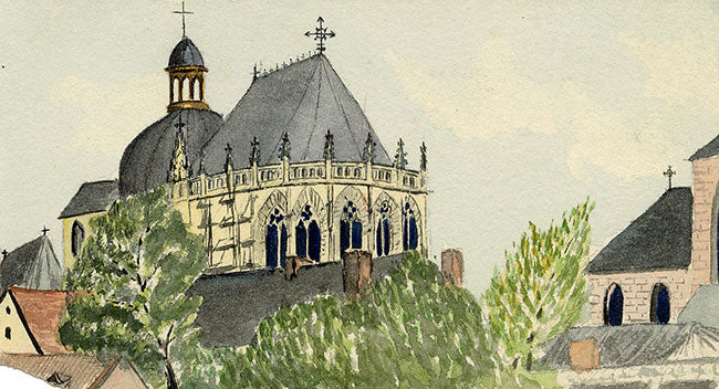 Cmdr Alfred Causton RN, Aix-la-Chapelle (Aachen), Rhine, Germany – 1872 painting