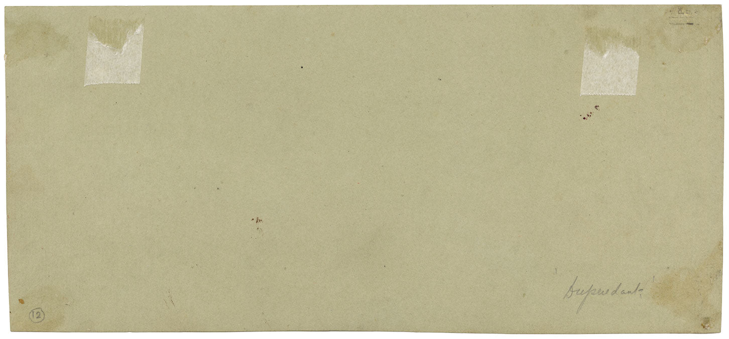 Alexandre Dupendant, Vision of Hell; Satan & Ghoul – c.1870 gouache painting