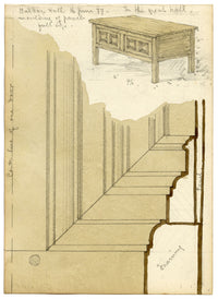 Philip J. Marvin, Architectural Mouldings, Haddon Hall–1877 watercolour painting