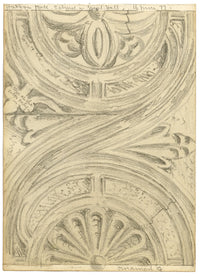Philip J. Marvin, Cabinet Ornament, Haddon Hall – Original 1877 graphite drawing