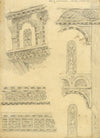 Philip J. Marvin, Architectural Woodwork Detail, Chester – 1877 graphite drawing