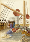 Philip J. Marvin, On the Ship's Deck, Morocco – 1903 watercolour painting